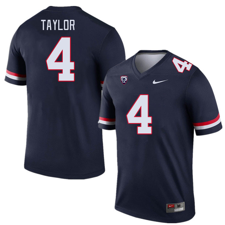 Men #4 Isaiah Taylor Arizona Wildcats College Football Jerseys Stitched-Navy - Click Image to Close